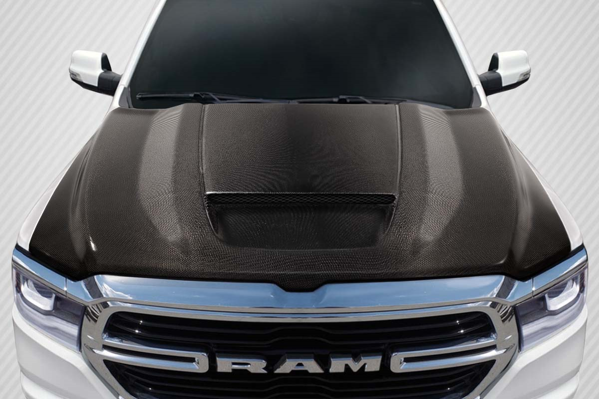 Get the Stunning 2019 - 2023 Dodge Ram 1500 Carbon Creations SRT Ram Air 1 - Piece Hood Now!