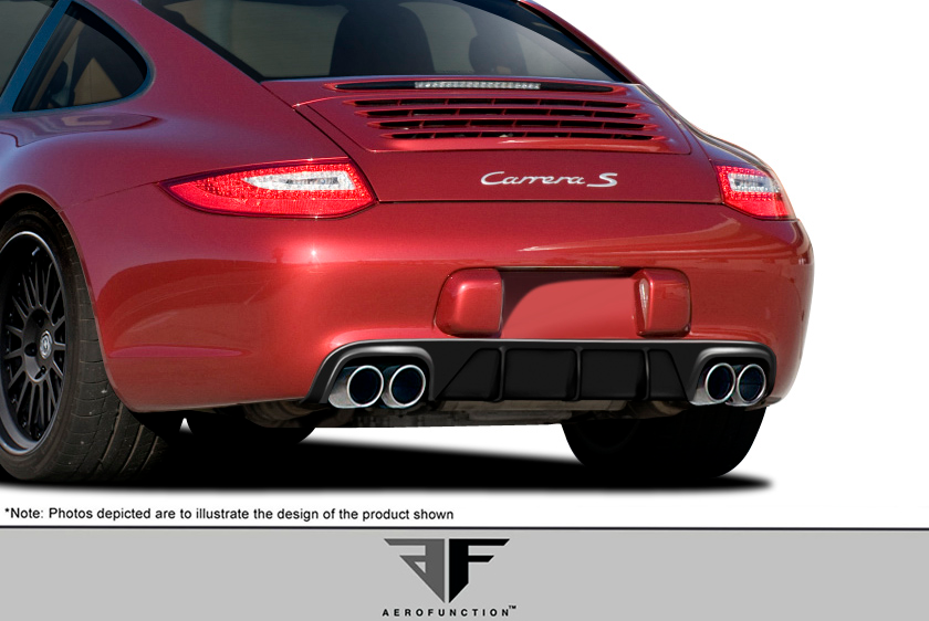 Upgrade Your 2009 - 2011 Porsche 911 Carrera 997 with the Stunning AF - 2 Rear Diffuser (GFK) - 1 Piece
