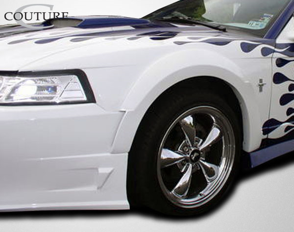 Unleash the Demon: 1999 - 2004 Ford Mustang Couture Polyurethane Front Fender Flares (2 Piece Set)