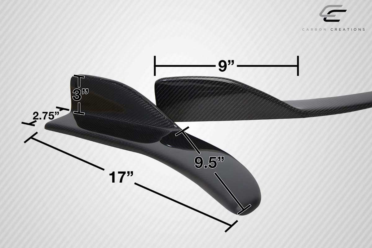 Universal Carbon Creations Type 1 Side Splitter Winglets - 2 Piece (S) - Upgrade Your Ride Now!