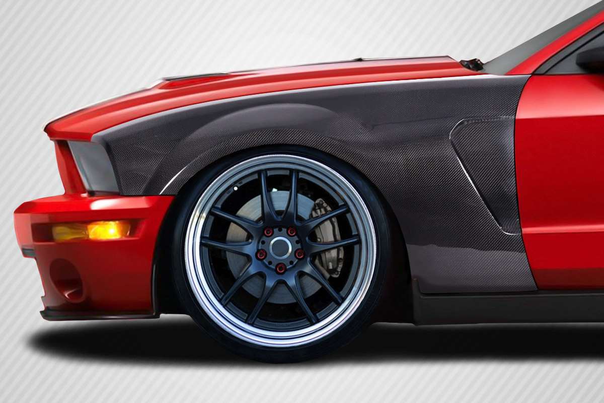 Upgrade Your 2005 - 2009 Ford Mustang with Carbon Creations GT350 V2 Look Front Fenders (2 Piece Set)