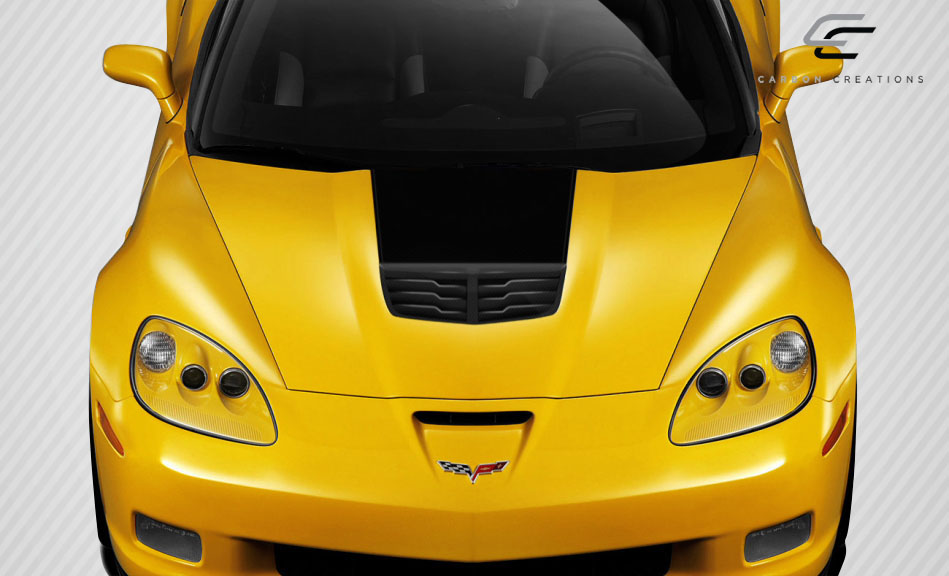 Upgrade Your 2005 - 2013 Chevrolet Corvette C6 with Carbon Creations Stingray Z One - Piece Hood!