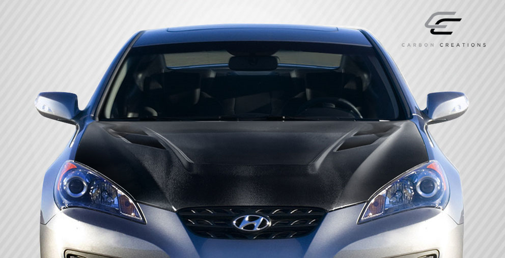 Unleash the Beast: 2010 - 2012 Hyundai Genesis Coupe 2DR Carbon Creations Vader Hood - Single Piece!