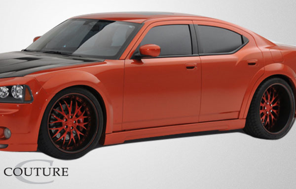 Elevate Your 2006 - 2010 Dodge Charger with Couture Polyurethane Luxe Wide Body Front Fender Flares - 2 Piece Set