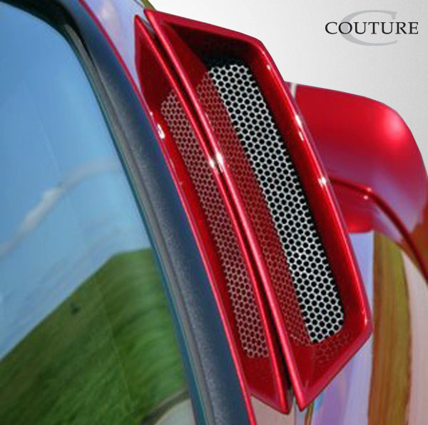 Revamp Your 2005 - 2009 Ford Mustang with Couture Polyurethane CVX Window Scoop Louvers (2 Piece Set)