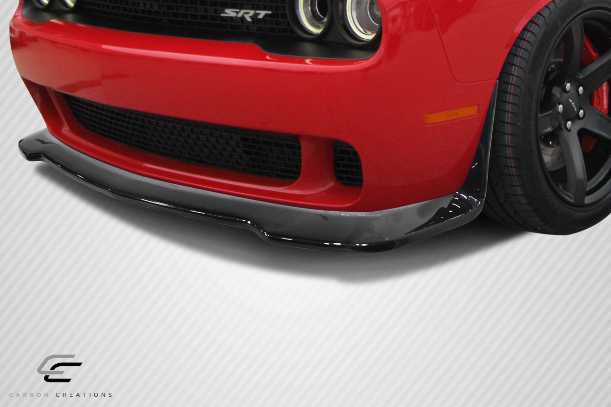 Transform Your 2008 - 2023 Dodge Challenger with Carbon Creations Hellcat Look Front Lip (1 Piece)
