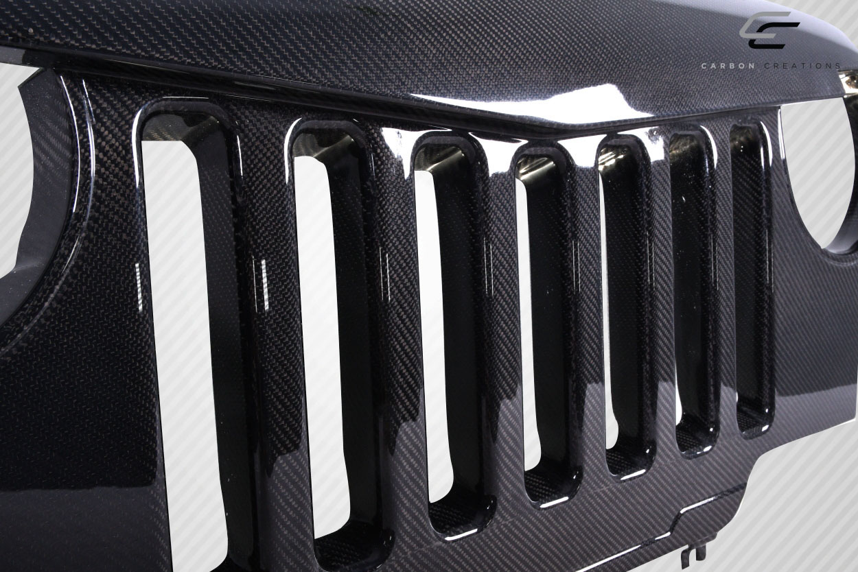 1997 - 2006 Jeep Wrangler Carbon Creations Predator Grille: One - Piece Carbon Fiber Upgrade!
