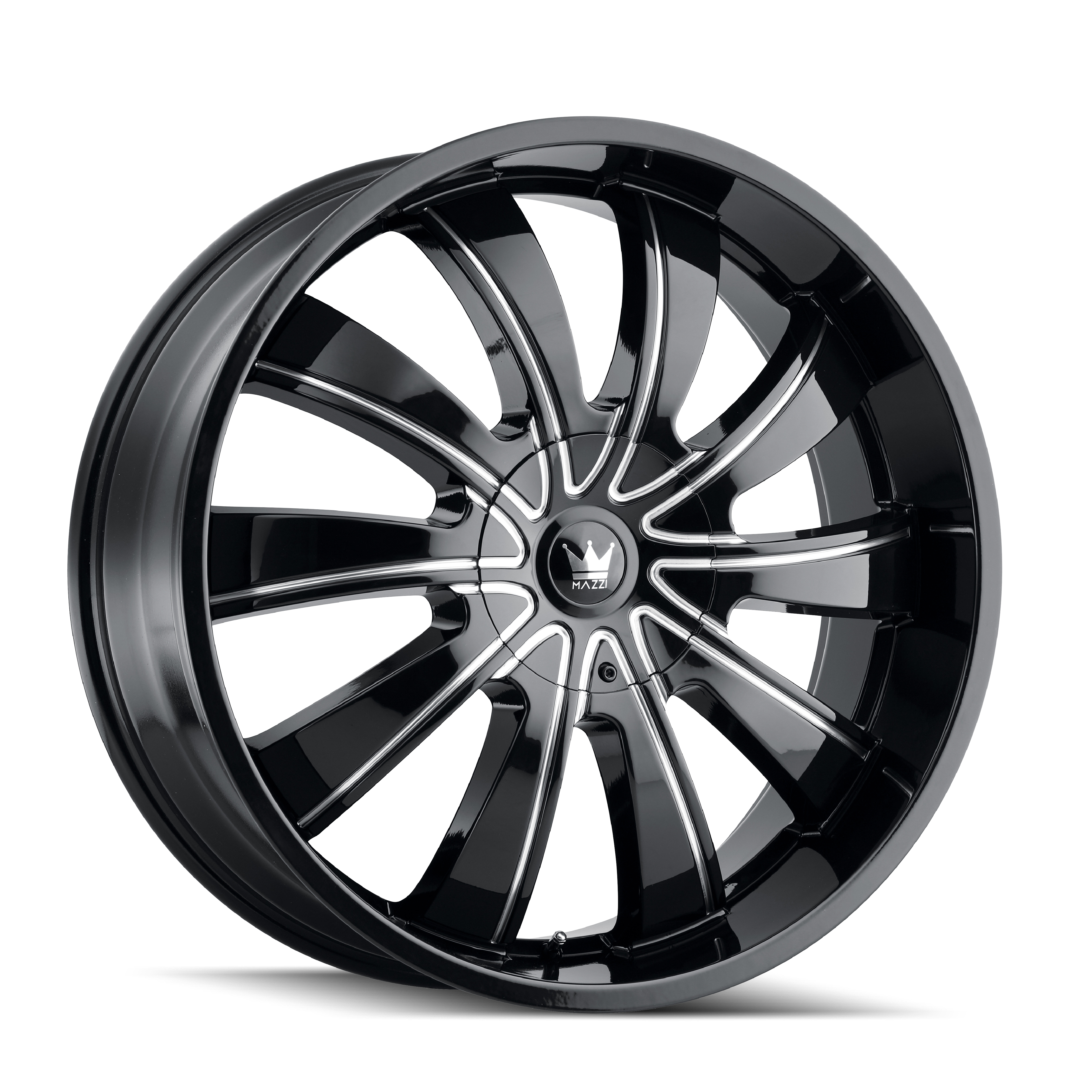 Mazzi Rolla Wheels - 24x9.5 Gloss Black Milled for Unmatched Style