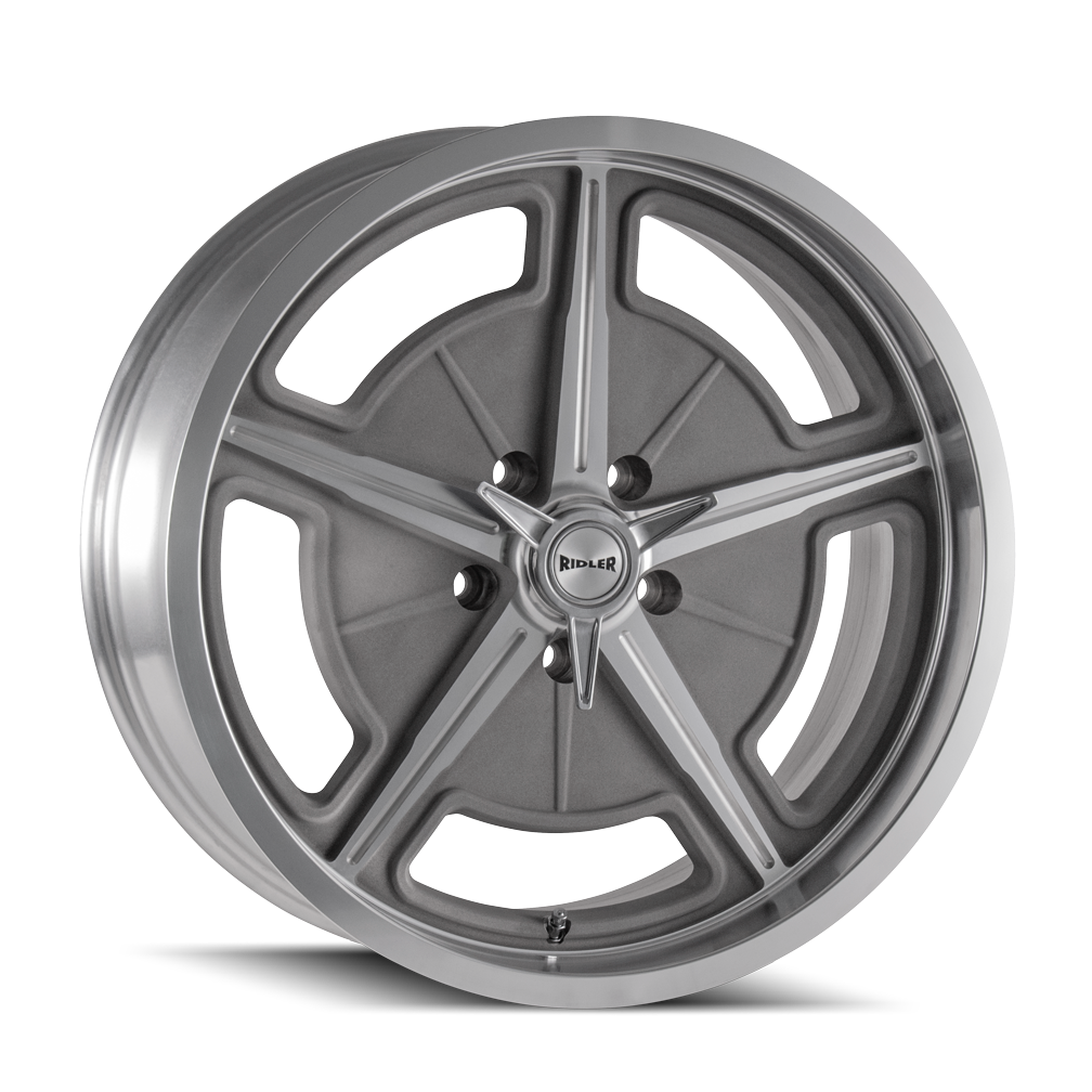 RIDLER 605 Wheels - 18x9.5, 5x120.65 ET0, Matte As-Cast Machined - A Stunning Upgrade!