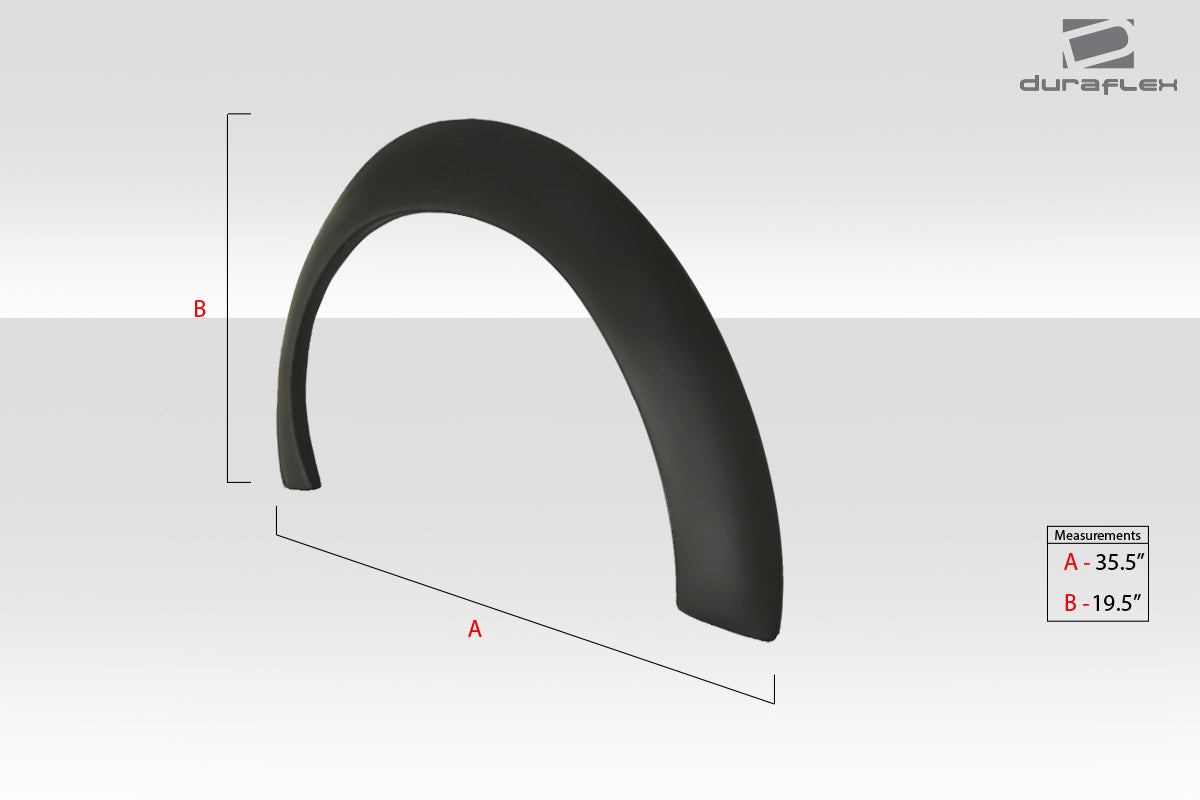Unleash Style with Universal Duraflex 2-Piece Fender Flares (S)
