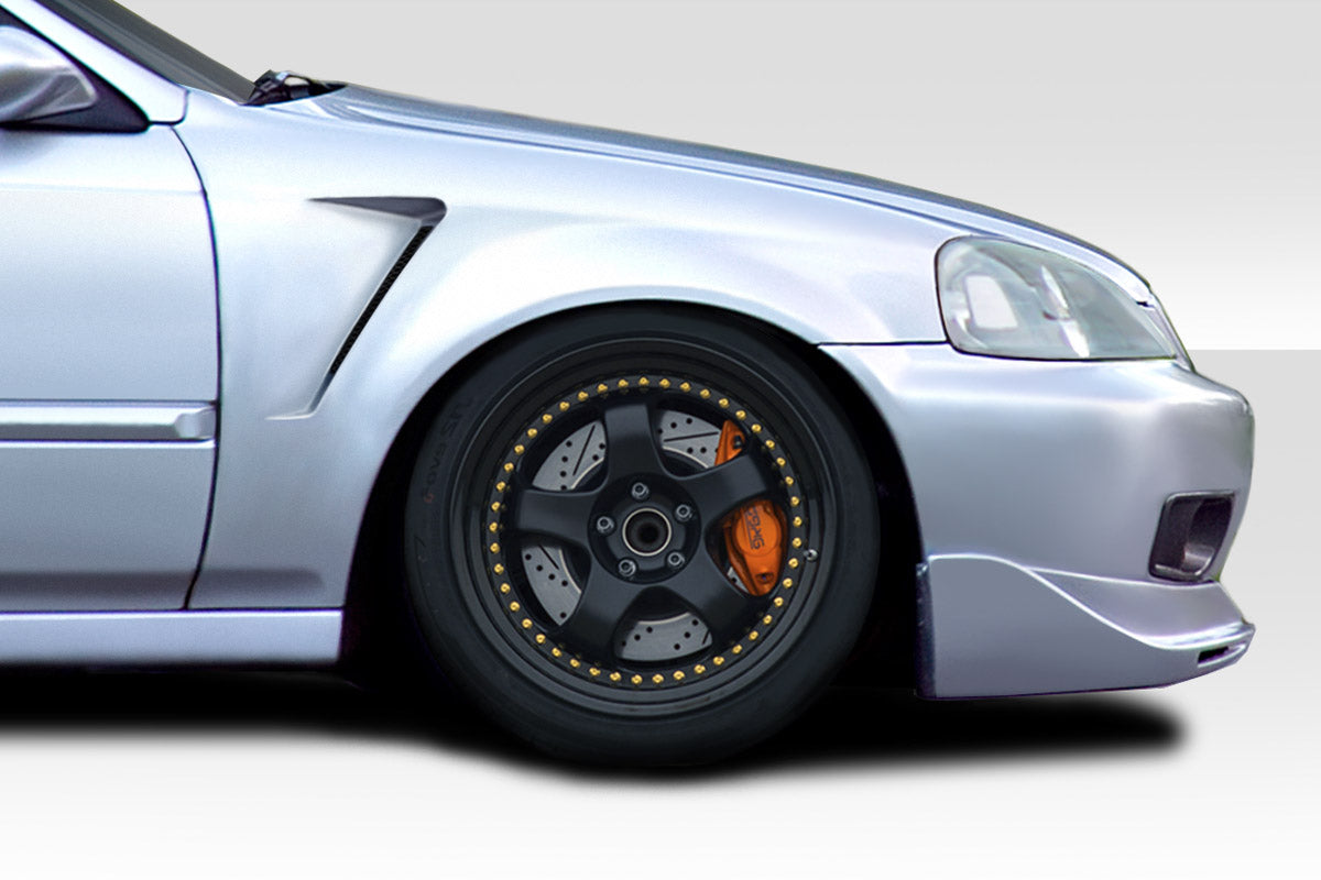 Rev Up Your 1999 - 2000 Honda Civic with Duraflex F - 1 Fenders (2 - Piece Set)