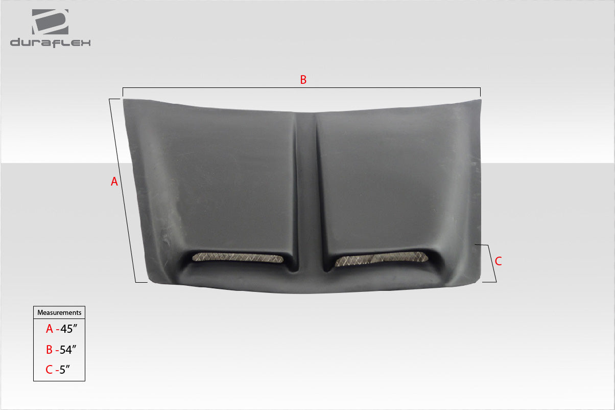 Get Your Universal Duraflex Spyder Hood Scoop - Single Piece Now!