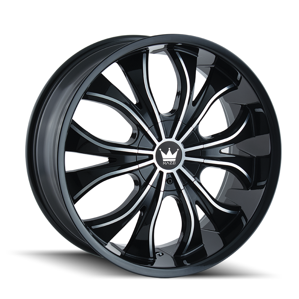 MAZZI HUSTLER 22x9.5 - Stunning Gloss Black Machined Wheels