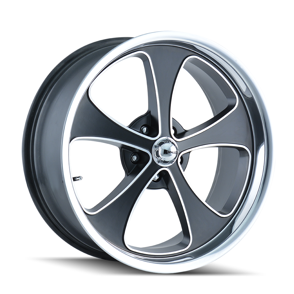 RIDLER 645 Wheels - 17x7, 5x114.3, ET0, 83.82 - Matte Black Machined and Polish - A Must-Have!