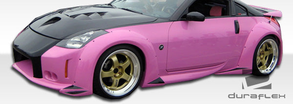 Upgrade Your 2003 - 2008 Nissan 350Z Z33 with Duraflex Vader 3 Wide Body Front Fender Flares - 2 Piece Set