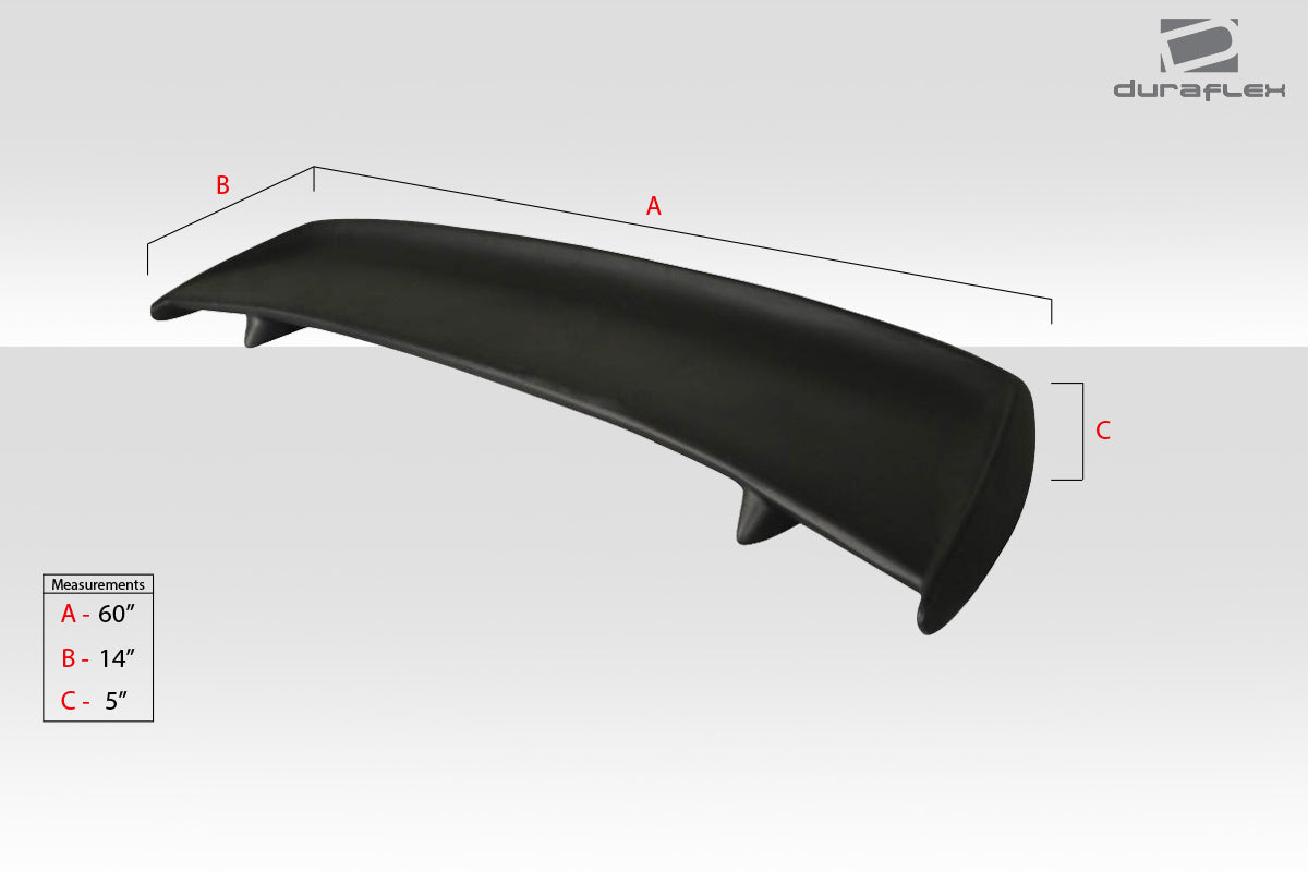 Unleash Style with Universal Duraflex Bomber Wing Trunk Lid Spoiler - One Piece Wonder!