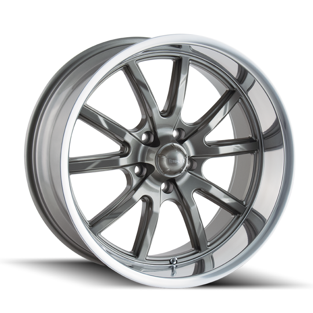 RIDLER 650 17x8 Gloss Grey Polished Wheels - Stunning Style for Your Ride