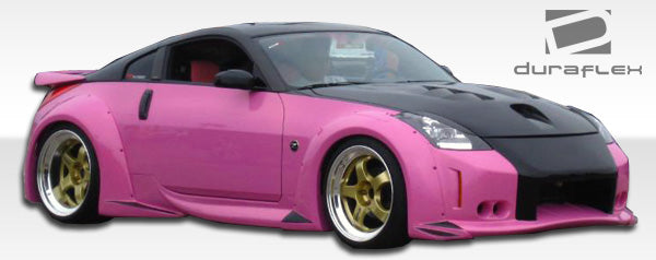 Upgrade Your 2003 - 2008 Nissan 350Z Z33 with Duraflex Vader 3 Wide Body Front Fender Flares - 2 Piece Set
